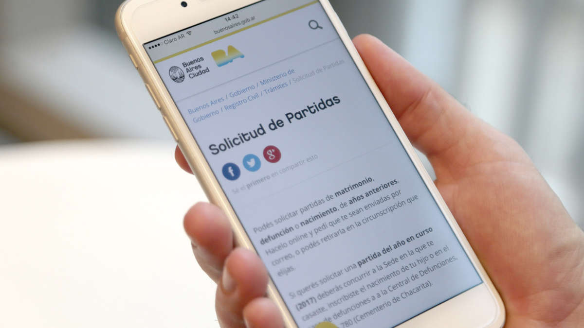 Hasta nuevo aviso, no se aceptarán las partidas digitales argentinas